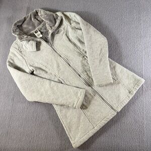 The‎ North Face Womens Crescent Gray Knit Fleece Full Zip Logo Jacket Size Small